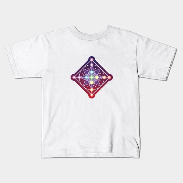 Chakra Flower Kids T-Shirt by Zmokealotta